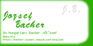 jozsef bacher business card